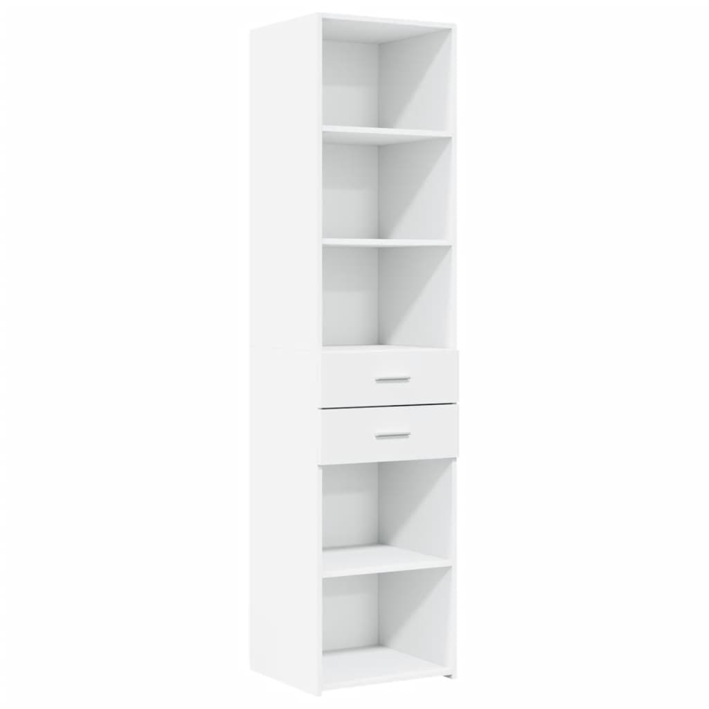 Image Buffet haut blanc 45x42,5x185 cm bois d'ingénierie | Xios Store SNC vidaXL Xios Store SNC