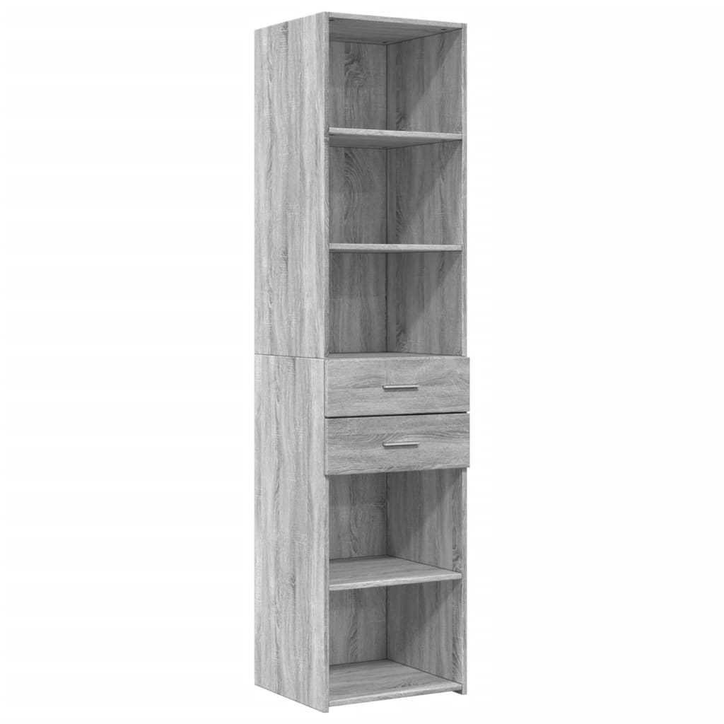 Image Buffet haut sonoma gris 45x42,5x185 cm bois d'ingénierie | Xios Store SNC vidaXL Xios Store SNC