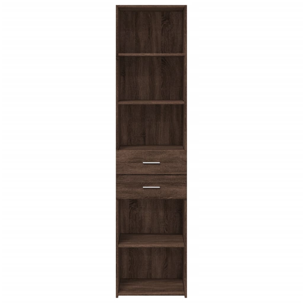 Image Buffet haut chêne marron 45x42,5x185 cm bois d'ingénierie | Xios Store SNC vidaXL Xios Store SNC