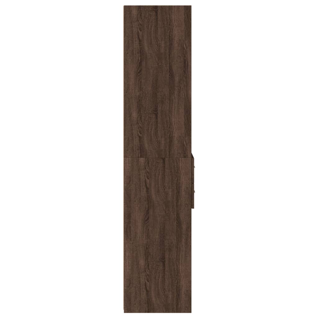 Image Buffet haut chêne marron 45x42,5x185 cm bois d'ingénierie | Xios Store SNC vidaXL Xios Store SNC