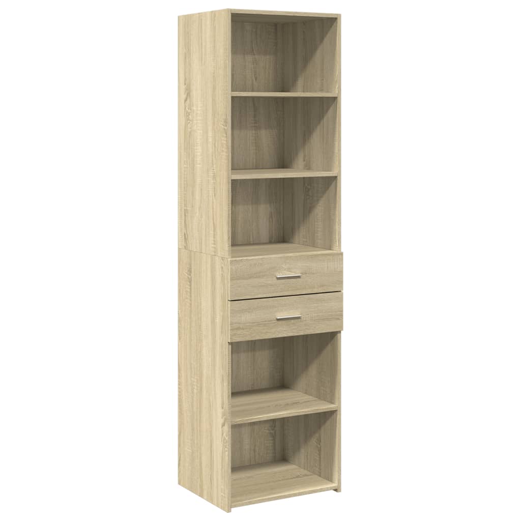 Image Buffet haut chêne sonoma 50x42,5x185 cm bois d'ingénierie | Xios Store SNC vidaXL Xios Store SNC