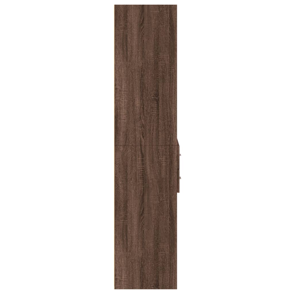 Image Buffet haut chêne marron 70x42,5x185 cm bois d'ingénierie | Xios Store SNC vidaXL Xios Store SNC