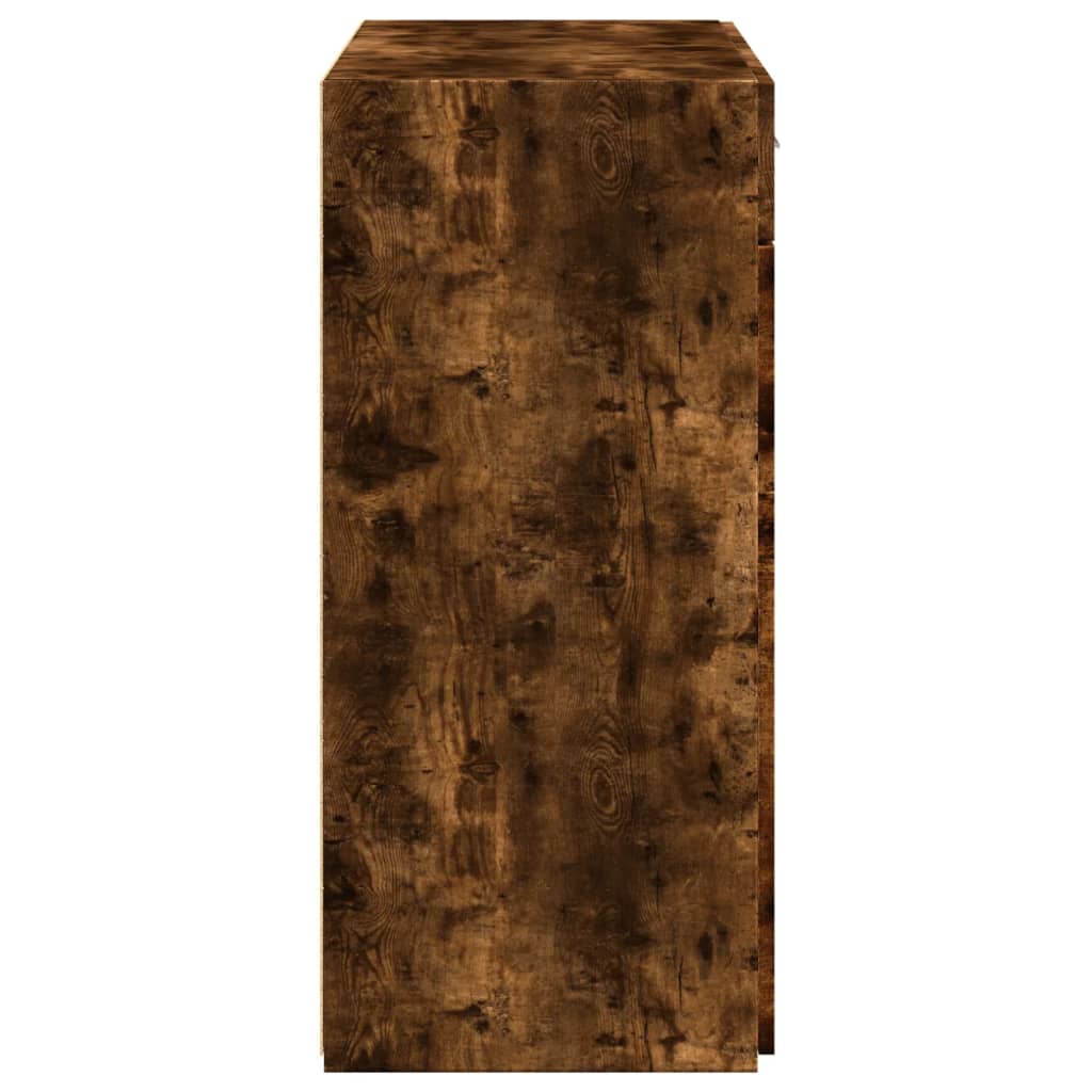 Image Buffet chêne fumé 80x42,5x93 cm bois d'ingénierie | Xios Store SNC vidaXL Xios Store SNC