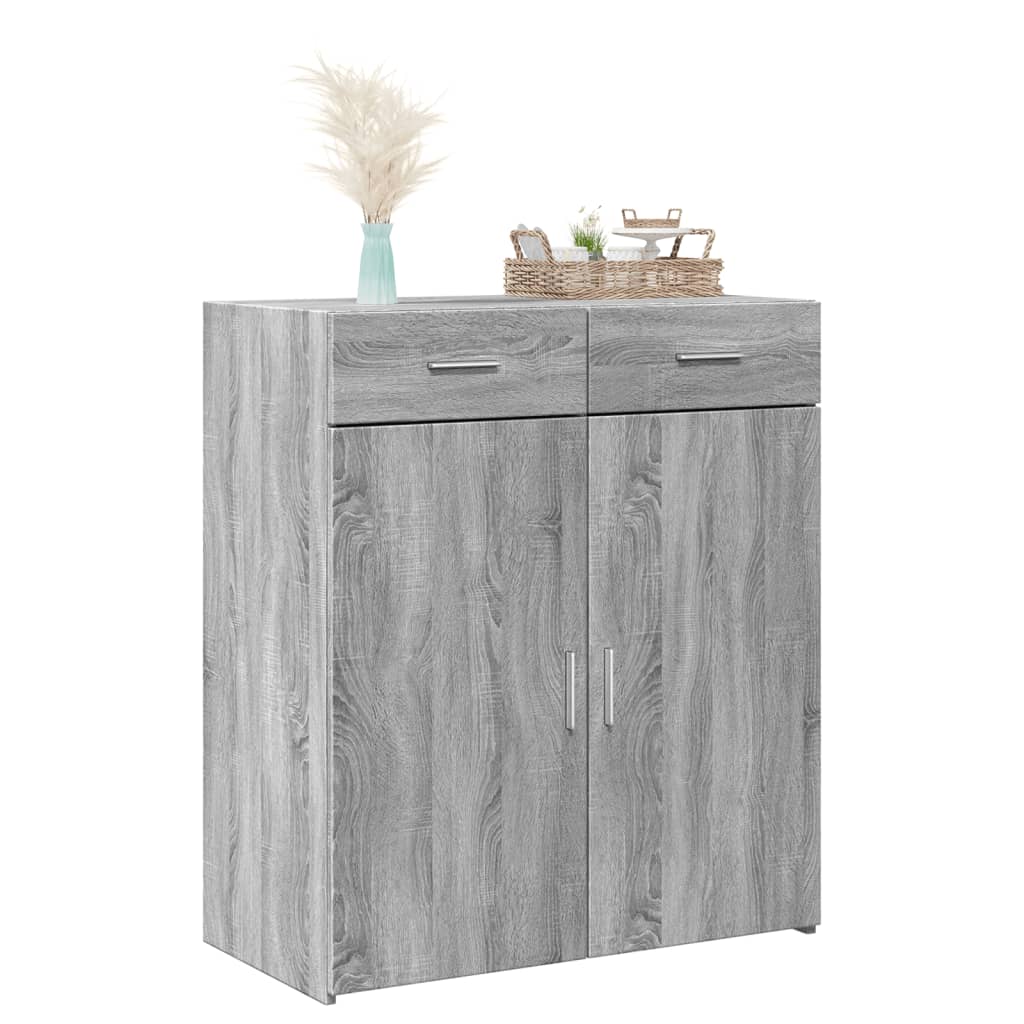 Image Buffet sonoma gris 80x42,5x93 cm bois d'ingénierie | Xios Store SNC vidaXL Xios Store SNC