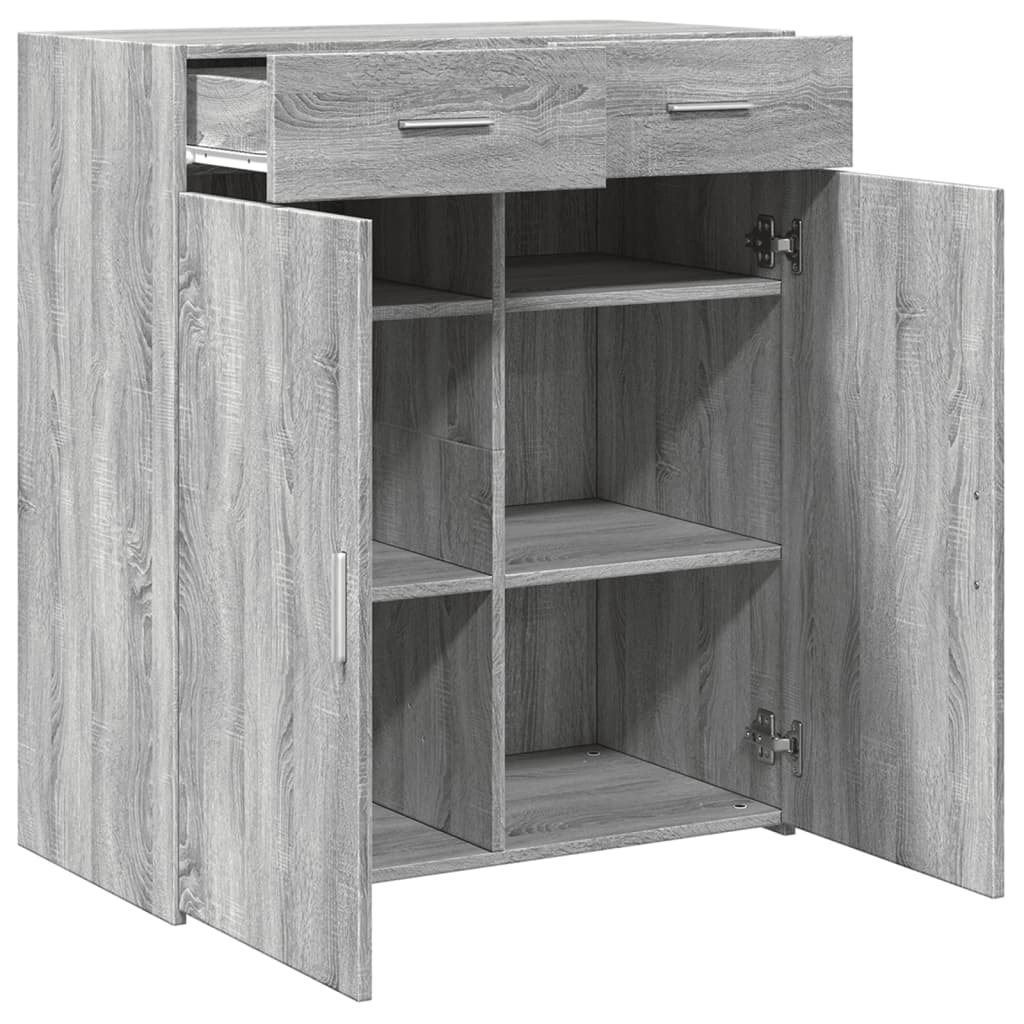 Image Buffet sonoma gris 80x42,5x93 cm bois d'ingénierie | Xios Store SNC vidaXL Xios Store SNC