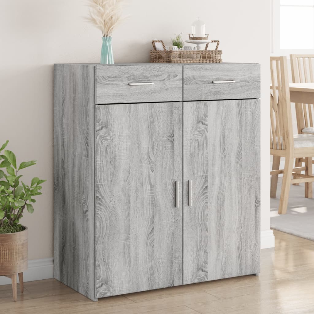 Image Buffet sonoma gris 80x42,5x93 cm bois d'ingénierie | Xios Store SNC vidaXL Xios Store SNC