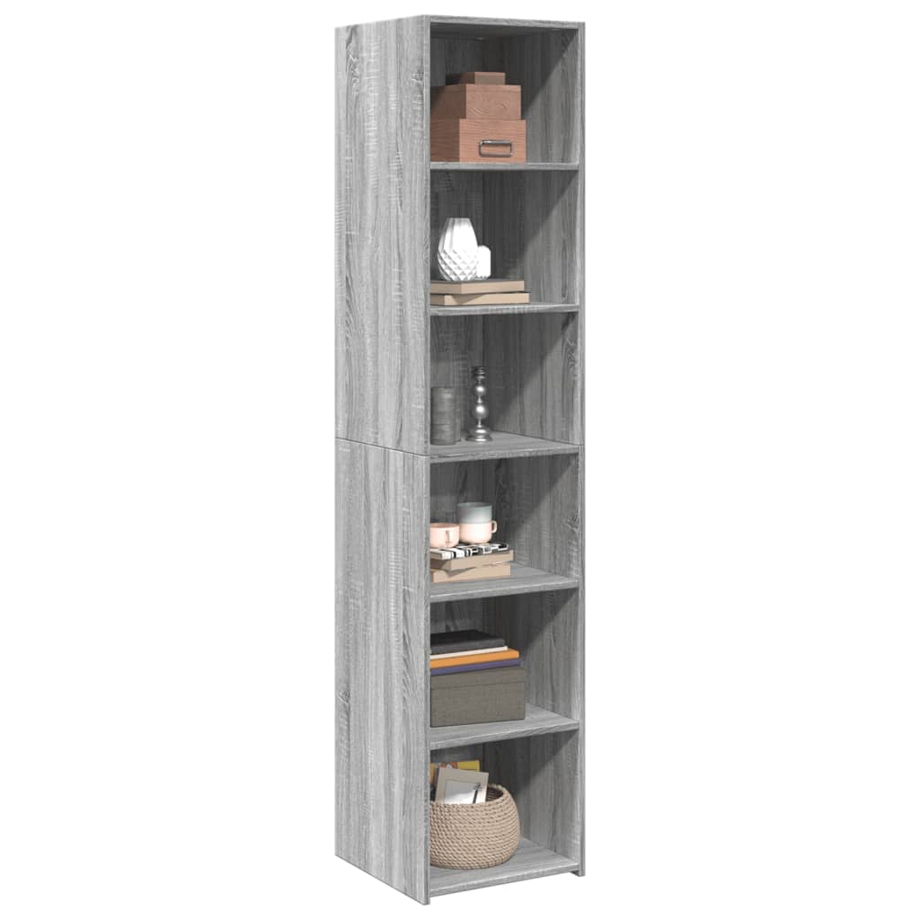 Image Buffet haut sonoma gris 40x41x185 cm bois d'ingénierie | Xios Store SNC vidaXL Xios Store SNC