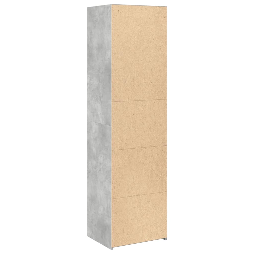 Image Buffet haut gris béton 50x41x185 cm bois d'ingénierie | Xios Store SNC vidaXL Xios Store SNC