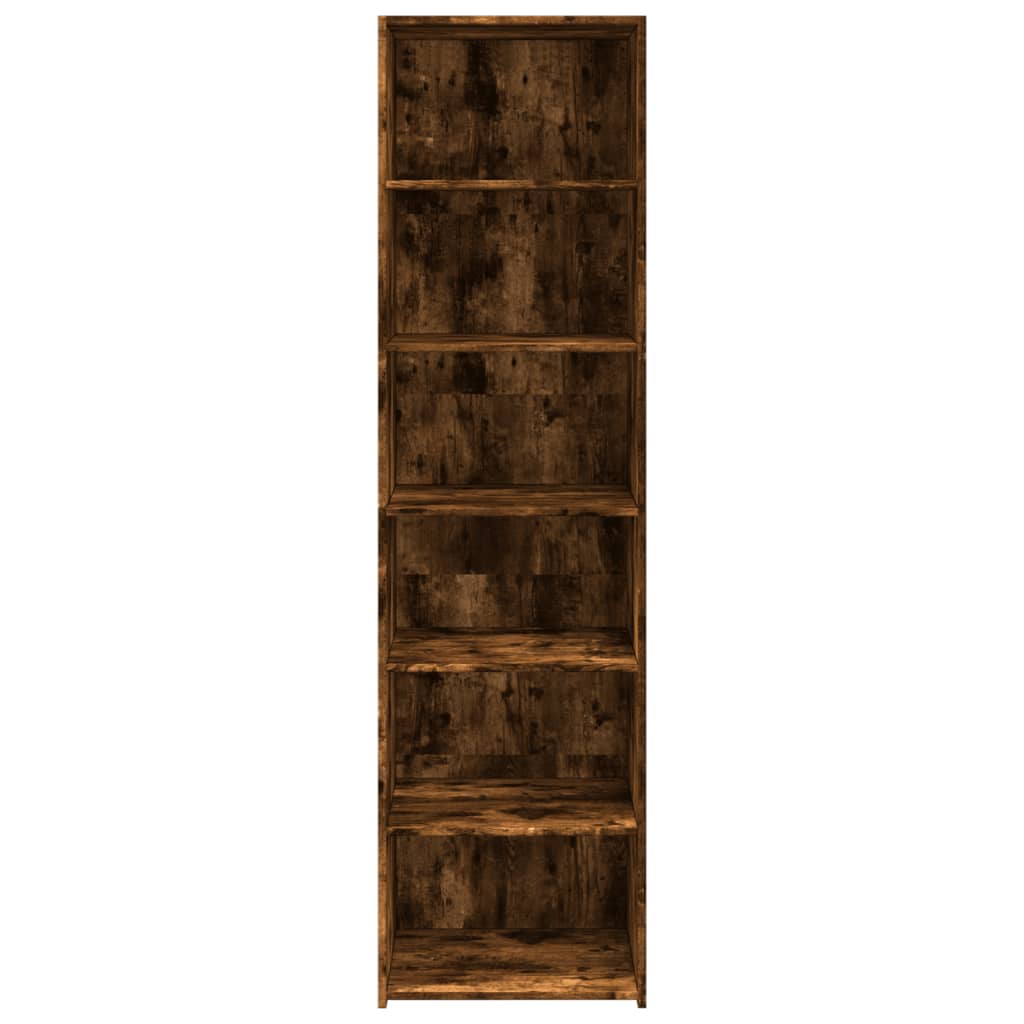 Image Buffet haut chêne fumé 50x41x185 cm bois d'ingénierie | Xios Store SNC vidaXL Xios Store SNC