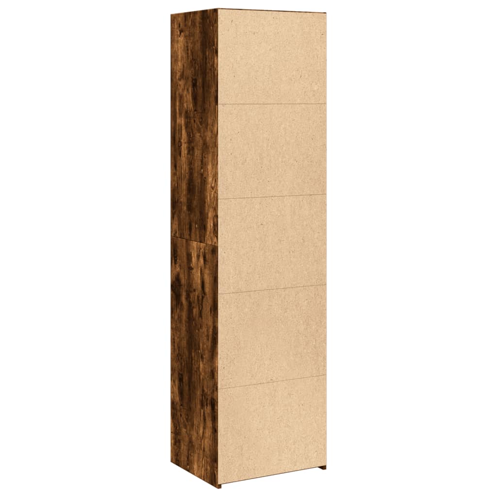 Image Buffet haut chêne fumé 50x41x185 cm bois d'ingénierie | Xios Store SNC vidaXL Xios Store SNC