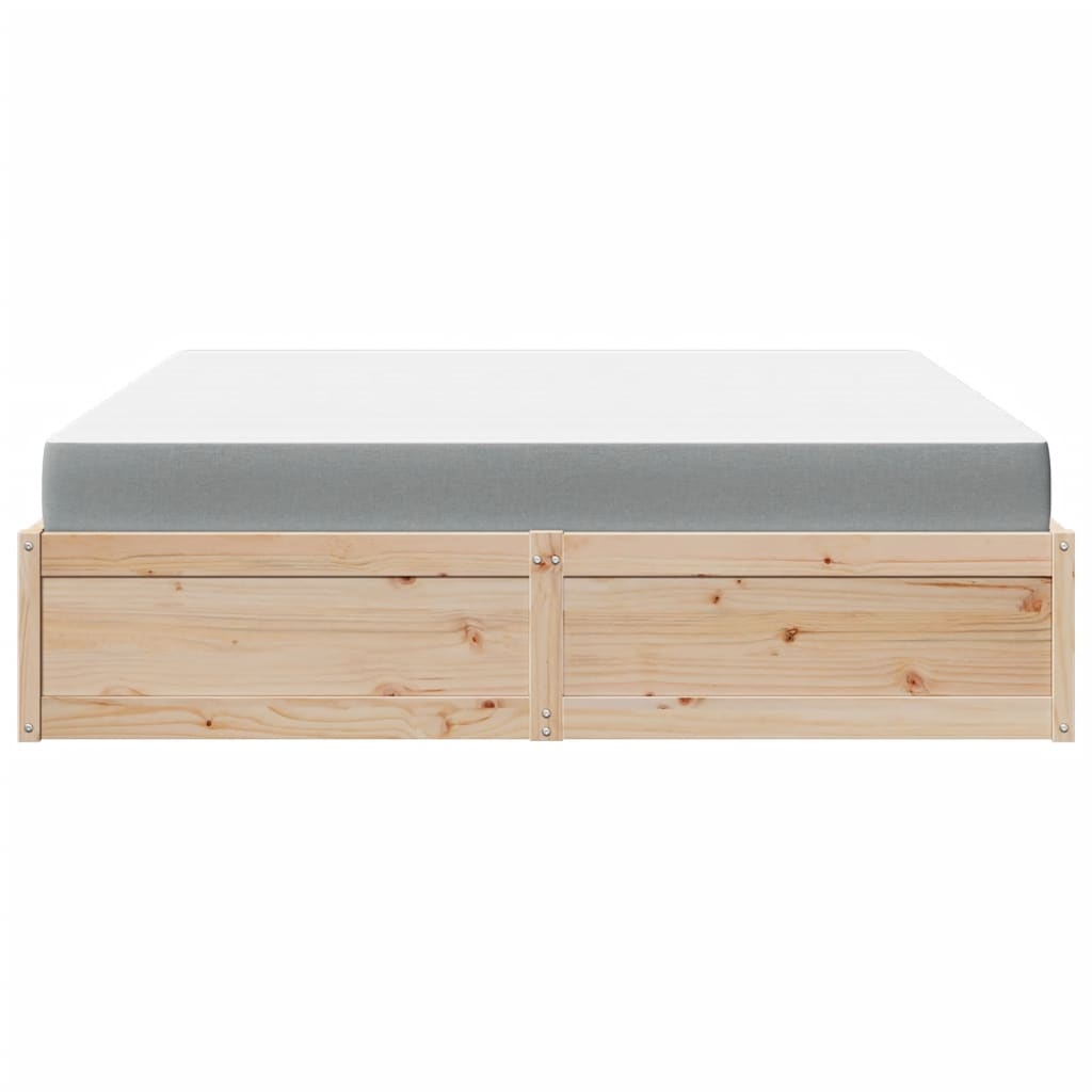 Lit avec matelas 180x200 cm bois massif de pin Lits & cadres de lit vidaXL   