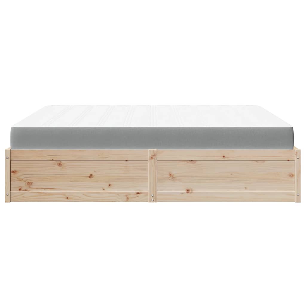 Lit avec matelas 180x200 cm bois massif de pin Lits & cadres de lit vidaXL   