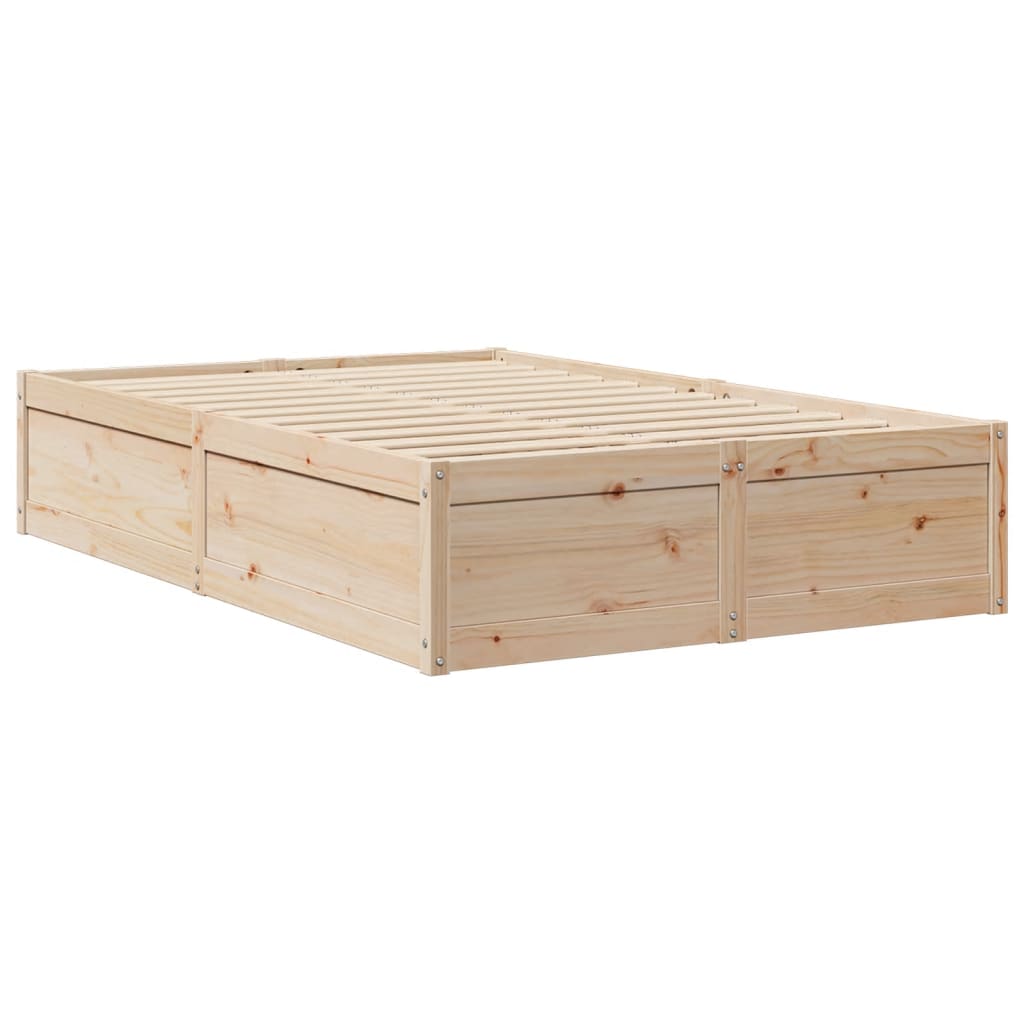 Lit avec matelas 120x200 cm bois massif de pin Lits & cadres de lit vidaXL   