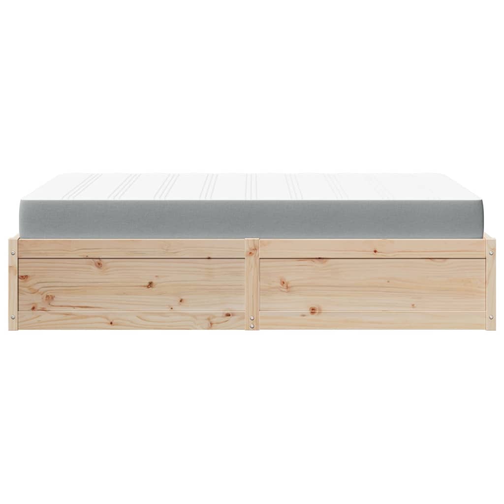 Lit avec matelas 120x200 cm bois massif de pin Lits & cadres de lit vidaXL   