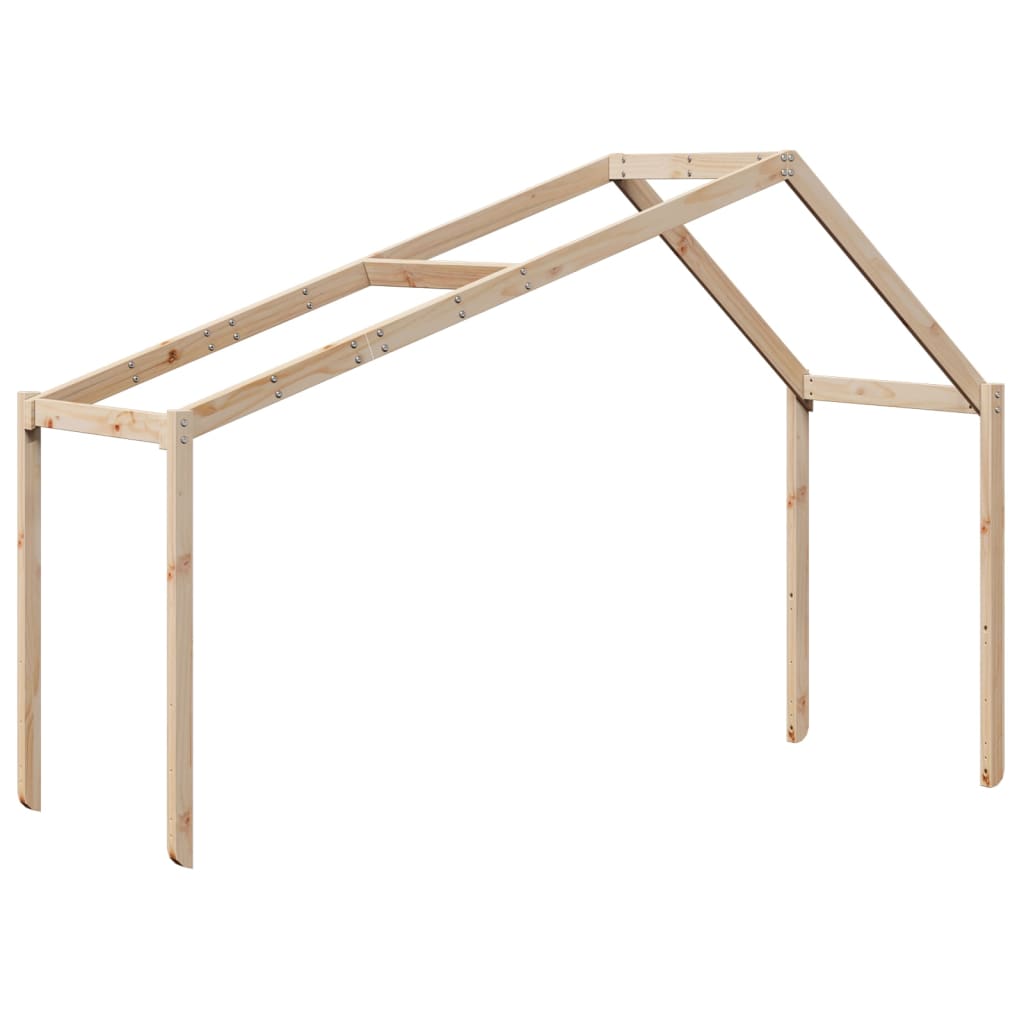 Lit haut avec toit 75x190 cm bois de pin massif Lits & cadres de lit vidaXL   