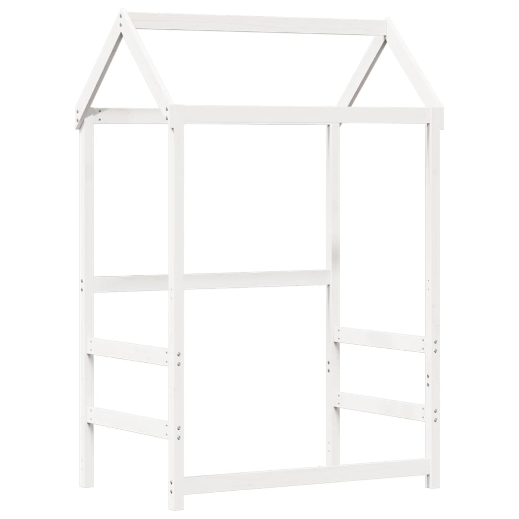 Cadre de lit avec toit blanc 75x190 cm bois massif de pin Lits & cadres de lit vidaXL   