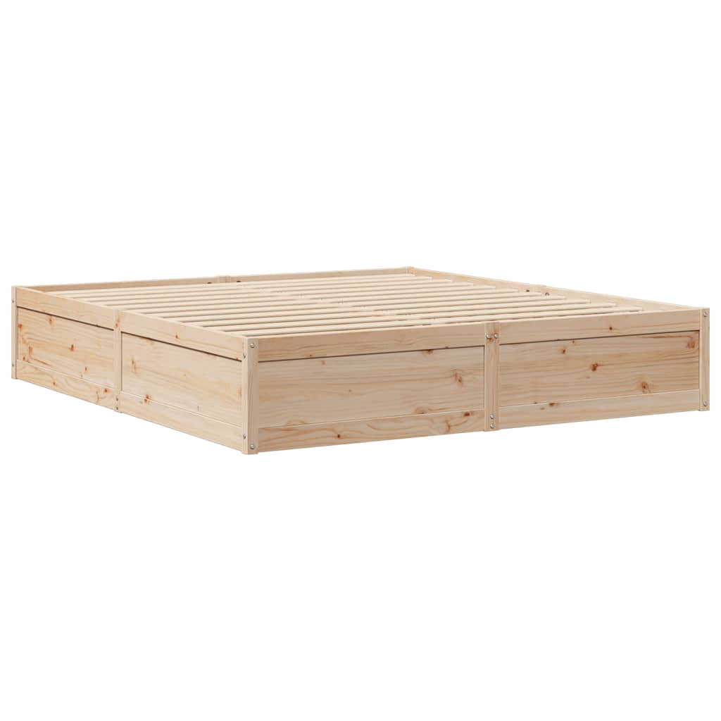 Cadre de lit 200x200 cm bois de pin massif Lits & cadres de lit vidaXL   