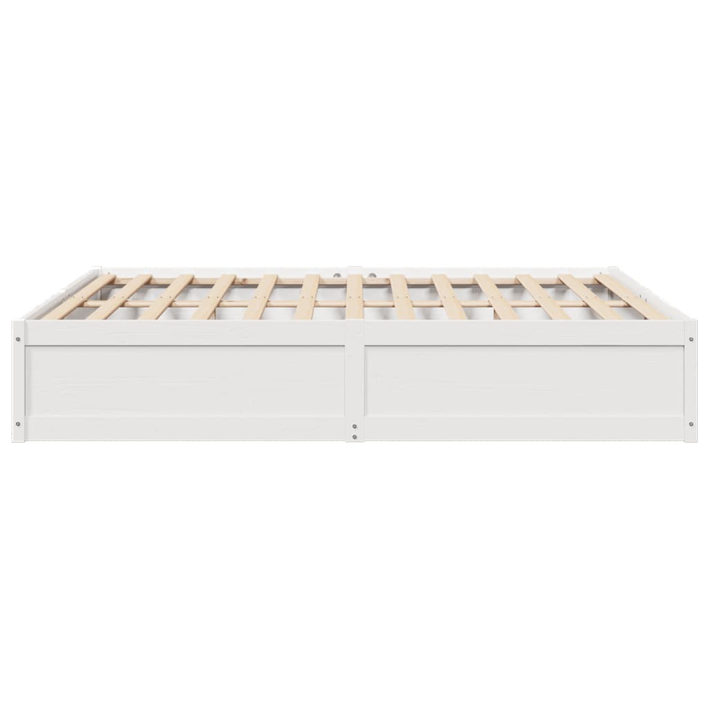 Cadre de lit blanc 180x200 cm bois de pin massif Lits & cadres de lit vidaXL   