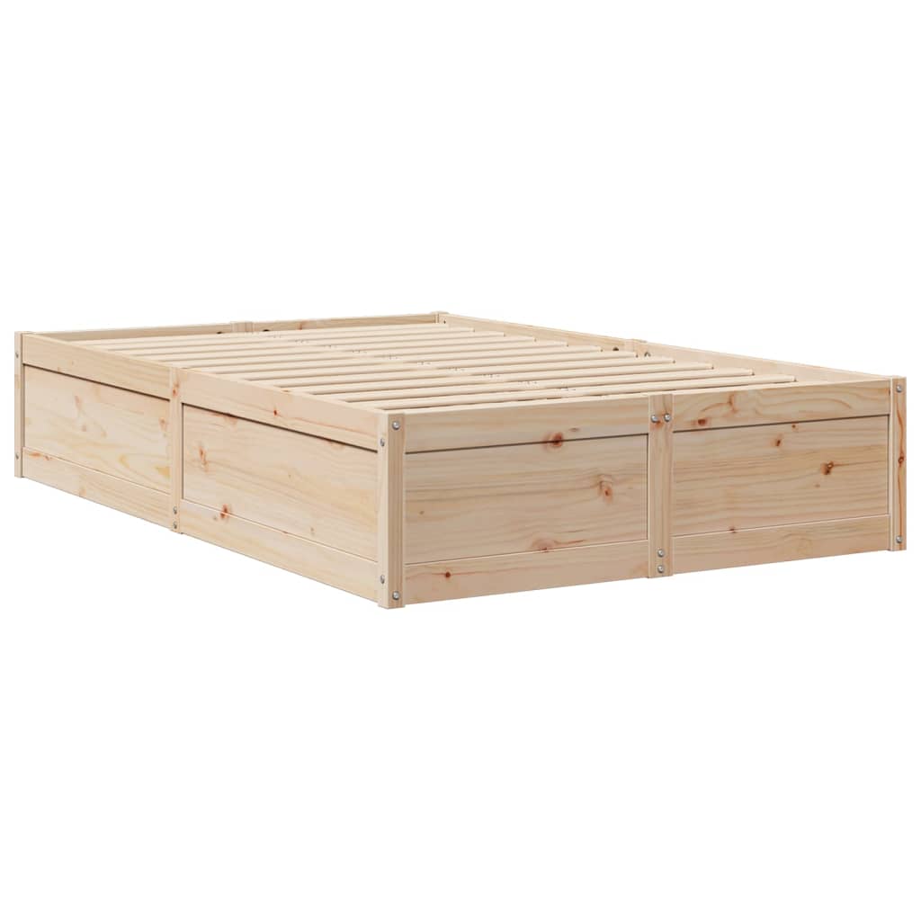 Cadre de lit 120x190 cm Bois de pin massif Lits & cadres de lit vidaXL   