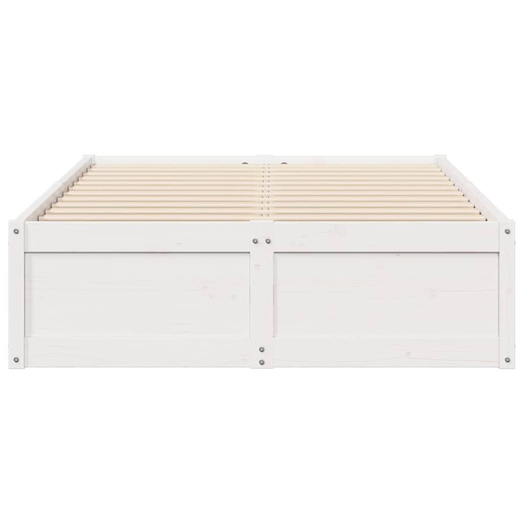 Cadre de lit Blanc 120x190 cm Bois de pin massif Lits & cadres de lit vidaXL   