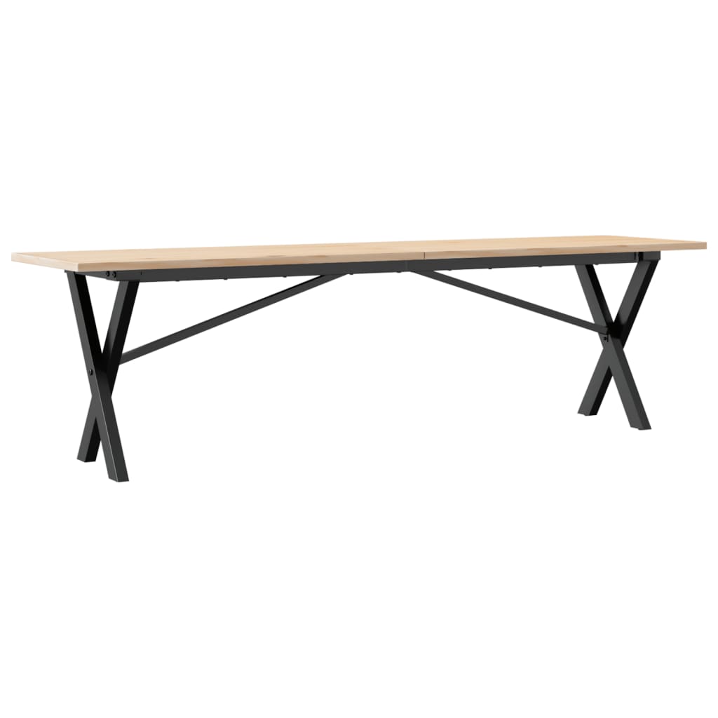 Table basse cadre en X 160x40x45 cm bois de pin massif et acier Tables basses vidaXL