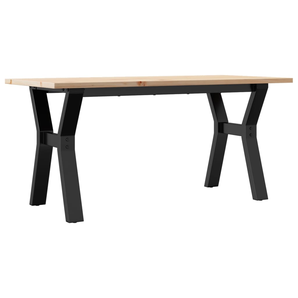 Table basse cadre en Y 90x40x45 cm bois de pin massif et acier Tables basses vidaXL