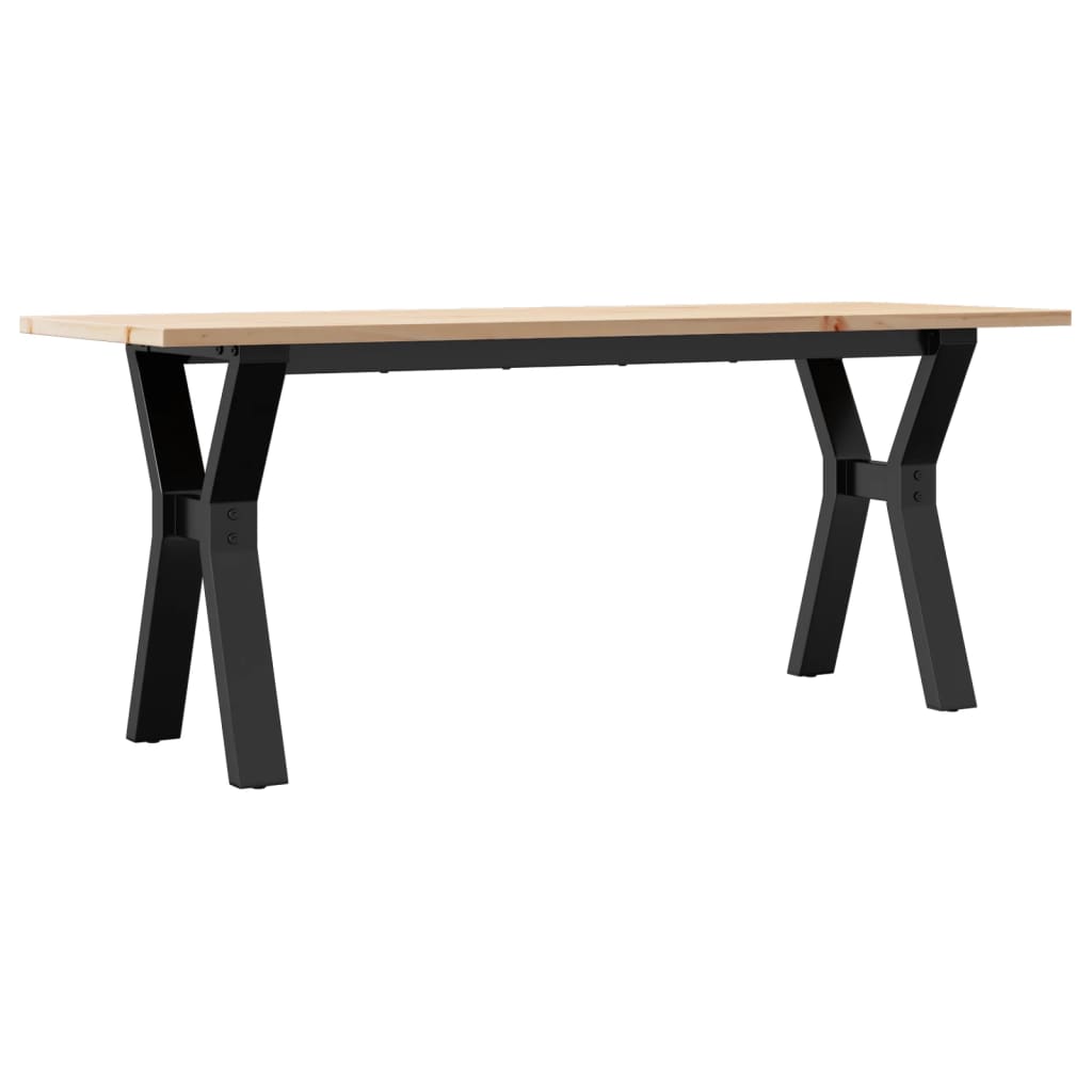 Table basse cadre en Y 110x40x45 cm bois de pin massif et acier Tables basses vidaXL