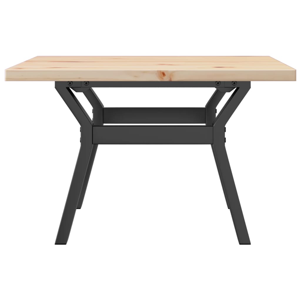 Table basse cadre en Y 60x60x40,5cm bois de pin massif et acier Tables basses vidaXL