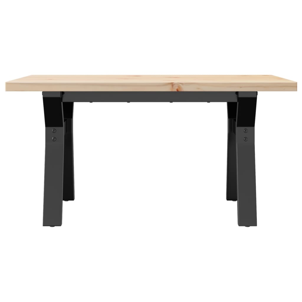 Table basse cadre en Y 80x50x40,5cm bois de pin massif et acier Tables basses vidaXL