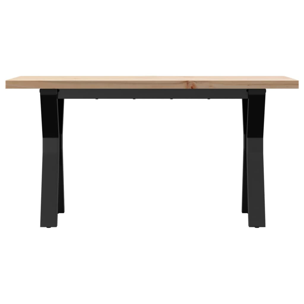 Table basse cadre en Y 90x40x45,5cm bois de pin massif et acier Tables basses vidaXL