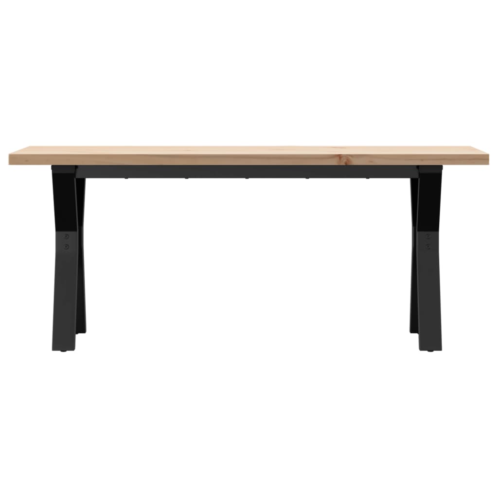 Table basse cadre en Y 110x40x45,5 cm bois de pin massif acier Tables basses vidaXL