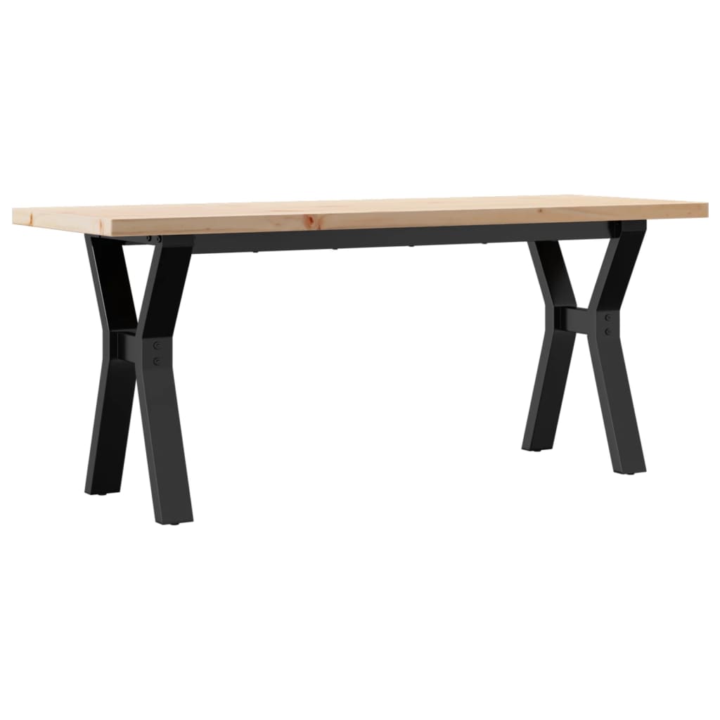 Table basse cadre en Y 110x40x45,5 cm bois de pin massif acier Tables basses vidaXL