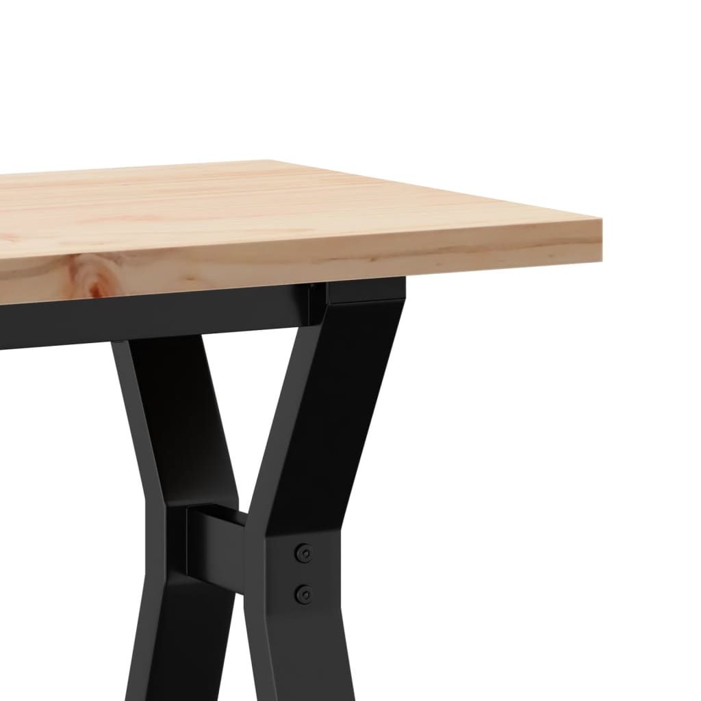 Table basse cadre en Y 110x40x45,5 cm bois de pin massif acier Tables basses vidaXL