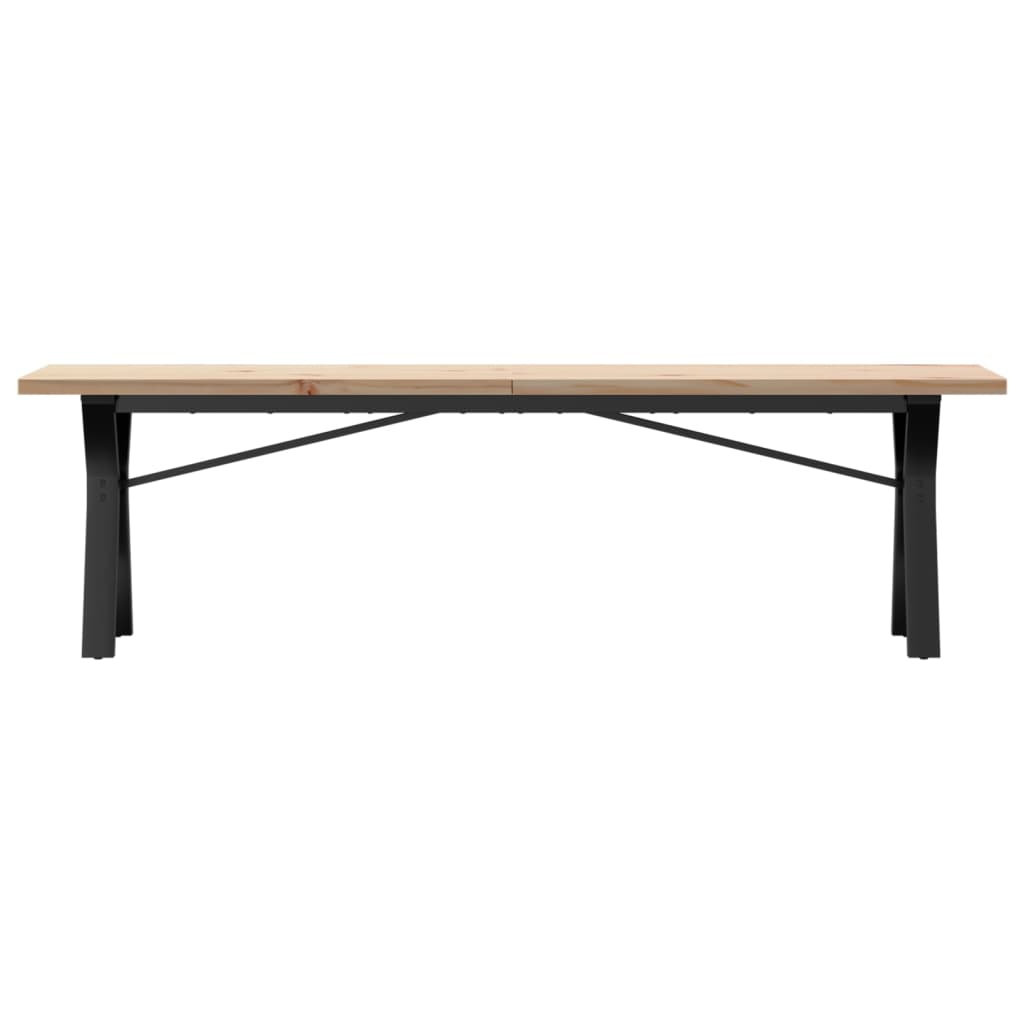 Table basse cadre en Y 160x40x45,5 cm bois de pin massif acier Tables basses vidaXL