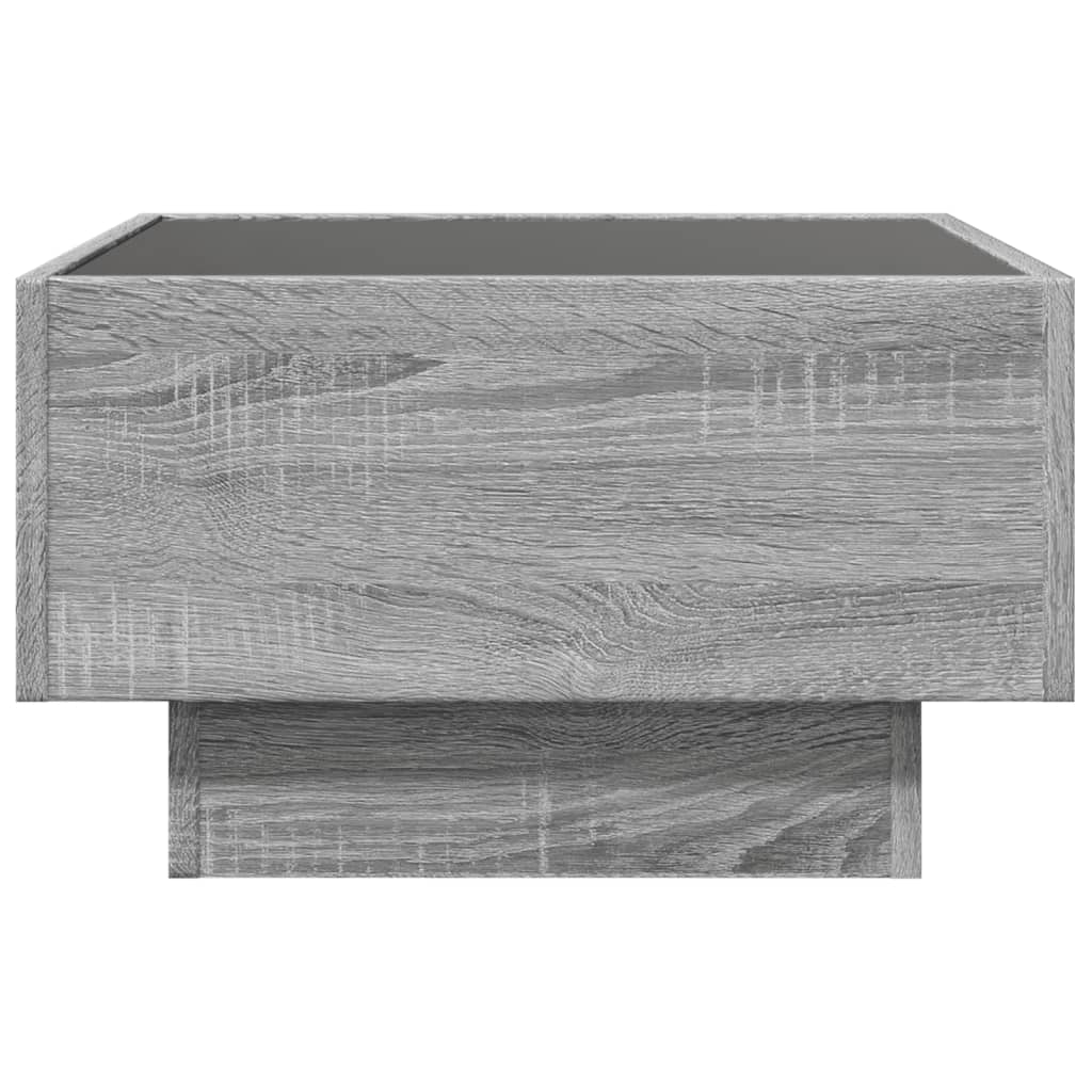 Table basse avec LED sonoma gris 50x50x30 cm bois d'ingénierie Tables basses vidaXL   