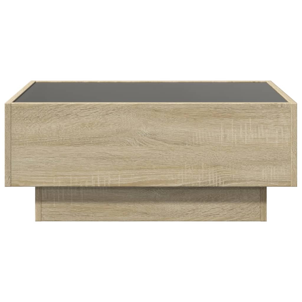 Table basse avec LED chêne sonoma 70x50x30 cm bois d'ingénierie Tables basses vidaXL   