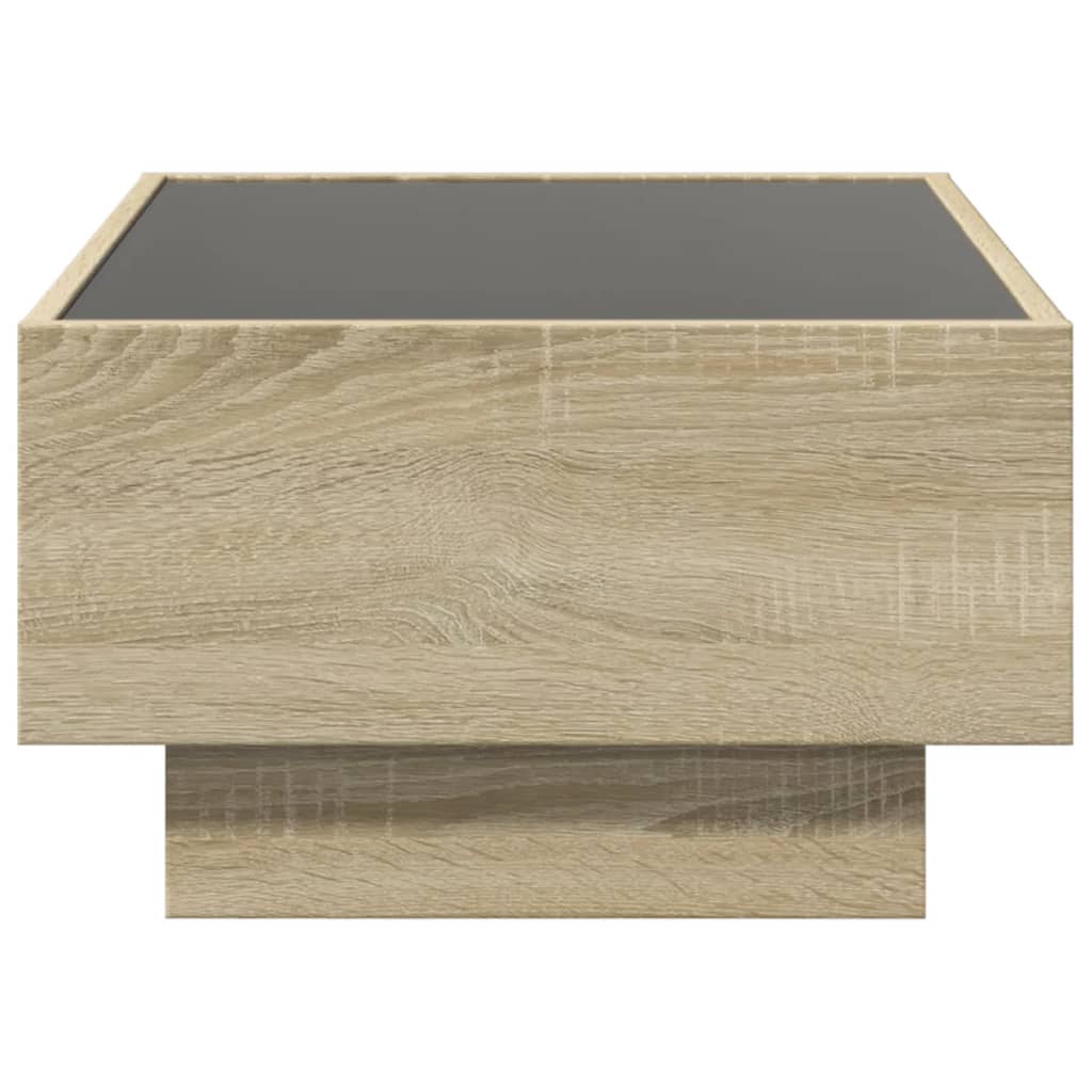 Table basse avec LED chêne sonoma 70x50x30 cm bois d'ingénierie Tables basses vidaXL   