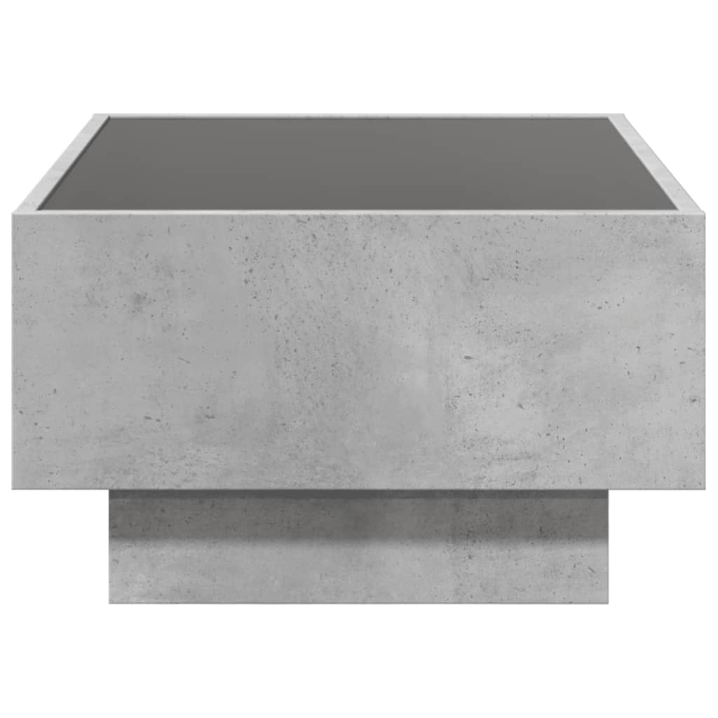 Table basse avec LED gris béton 70x50x30 cm bois d'ingénierie Tables basses vidaXL   