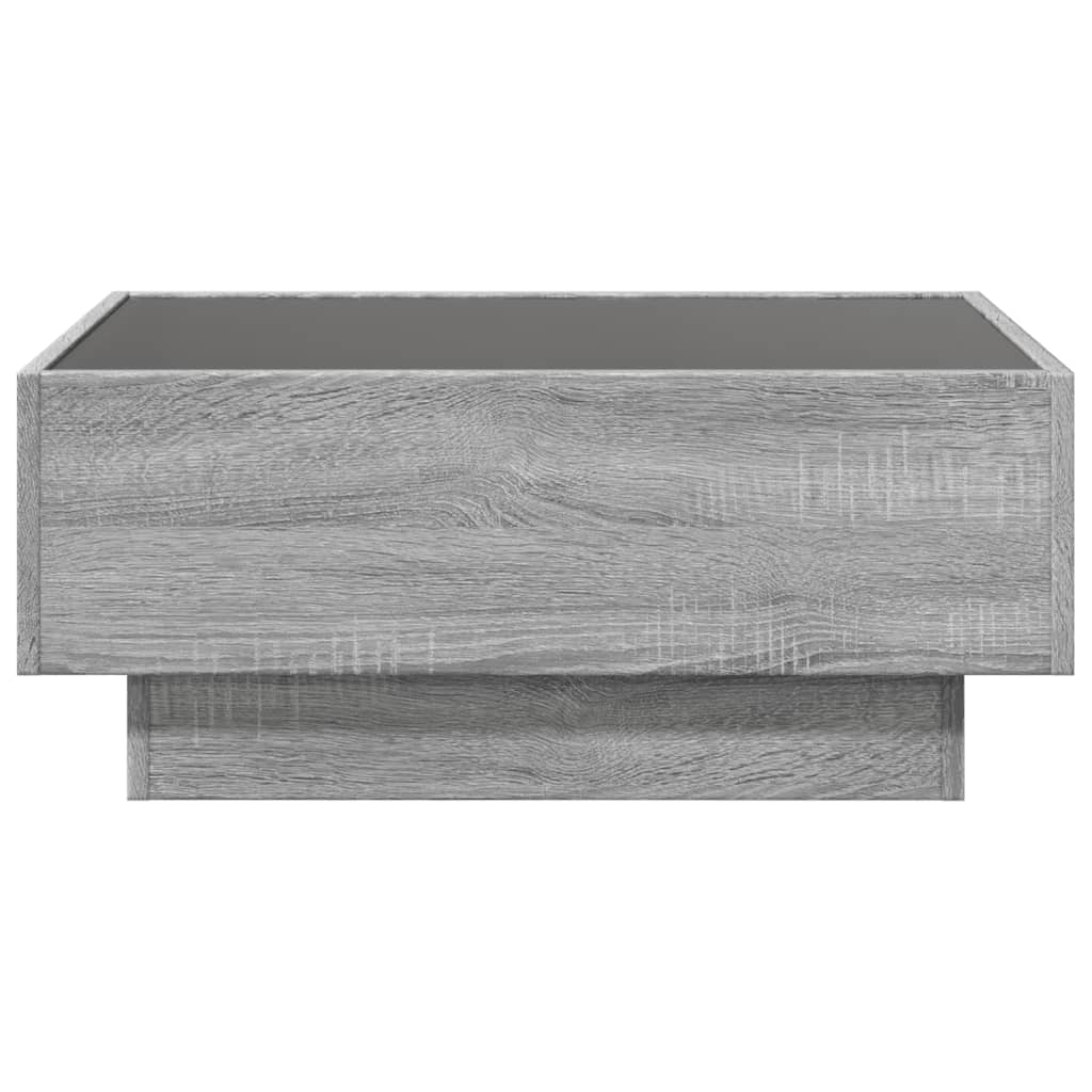 Table basse avec LED sonoma gris 70x50x30 cm bois d'ingénierie Tables basses vidaXL   