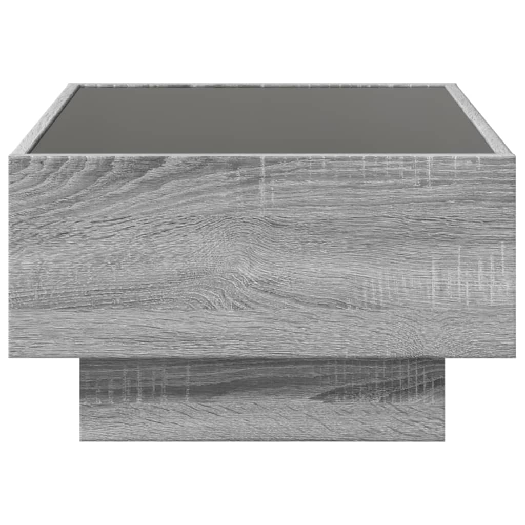 Table basse avec LED sonoma gris 70x50x30 cm bois d'ingénierie Tables basses vidaXL   