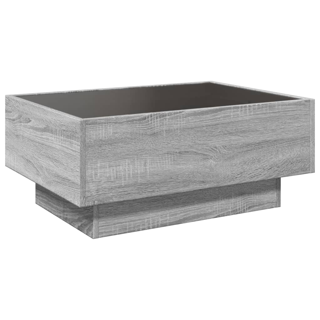 Table basse avec LED sonoma gris 70x50x30 cm bois d'ingénierie Tables basses vidaXL   