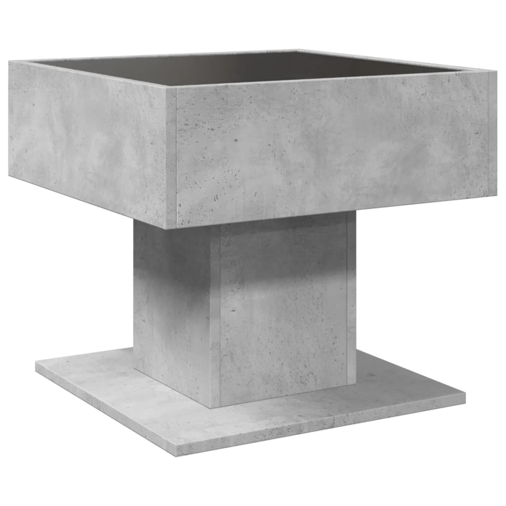 Table basse avec LED gris béton 50x50x45 cm bois d'ingénierie Tables basses vidaXL   