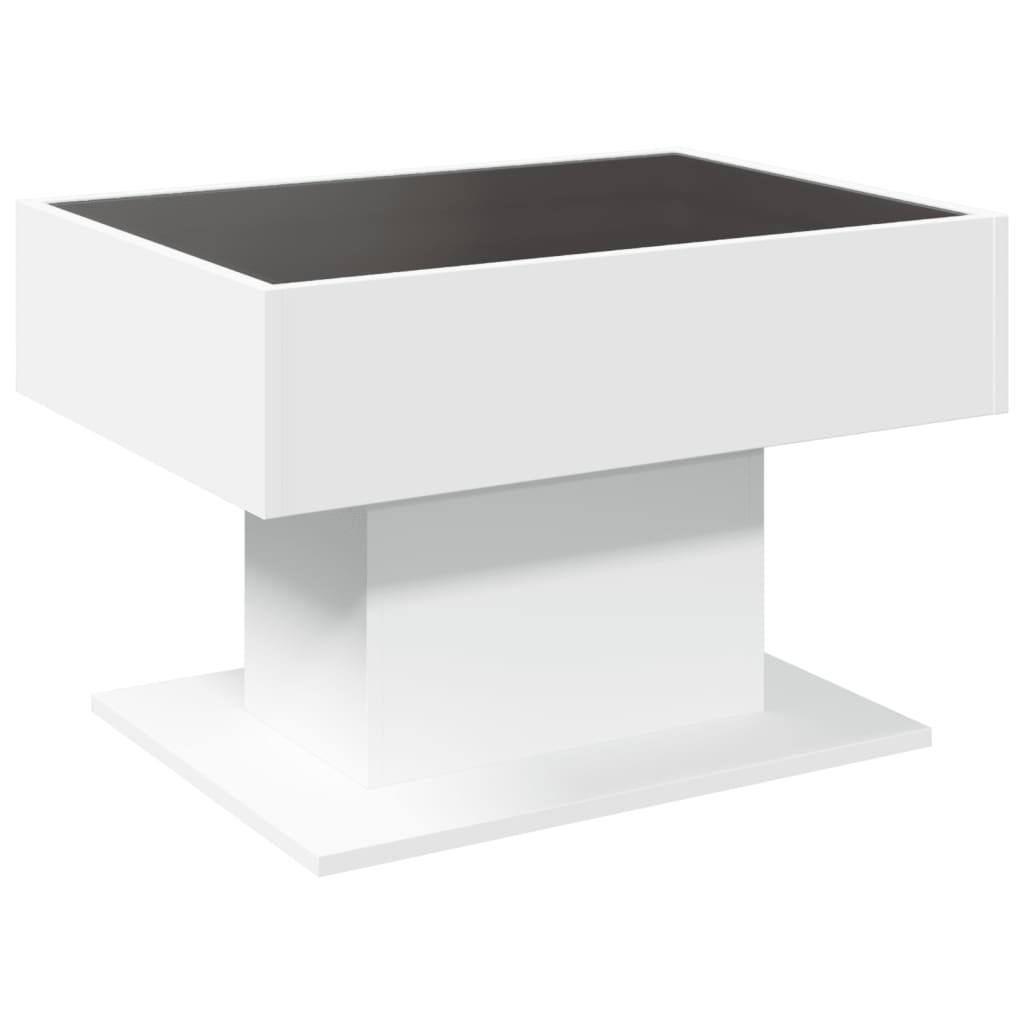 Table basse avec LED blanc 70x50x45 cm bois d'ingénierie Tables basses vidaXL   