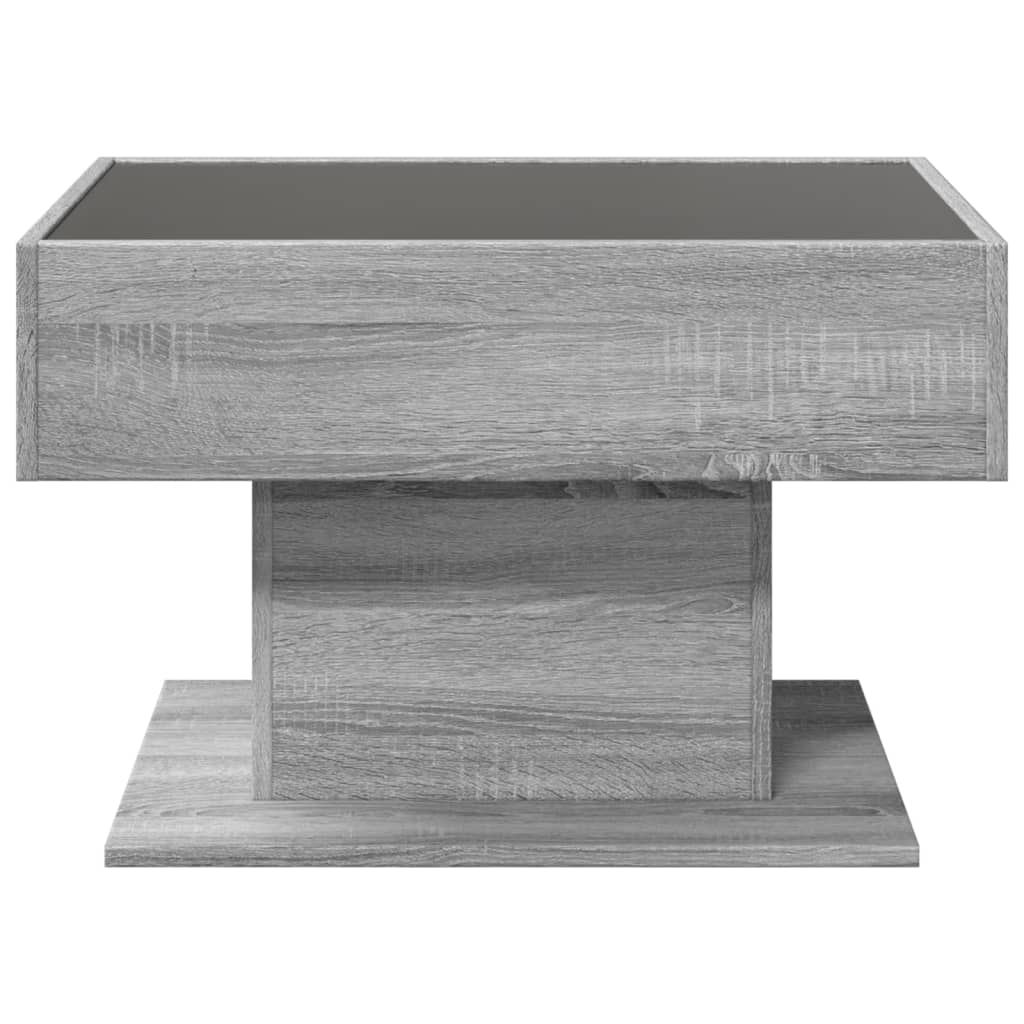 Table basse avec LED sonoma gris 70x50x45 cm bois d'ingénierie Tables basses vidaXL   