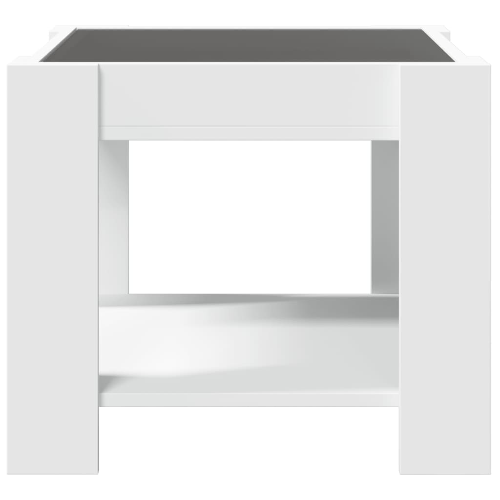 Table basse avec LED blanc 53x53x45 cm bois d'ingénierie Tables basses vidaXL   