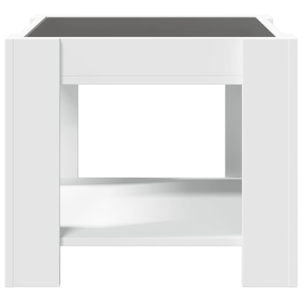 Table basse avec LED blanc 53x53x45 cm bois d'ingénierie Tables basses vidaXL   