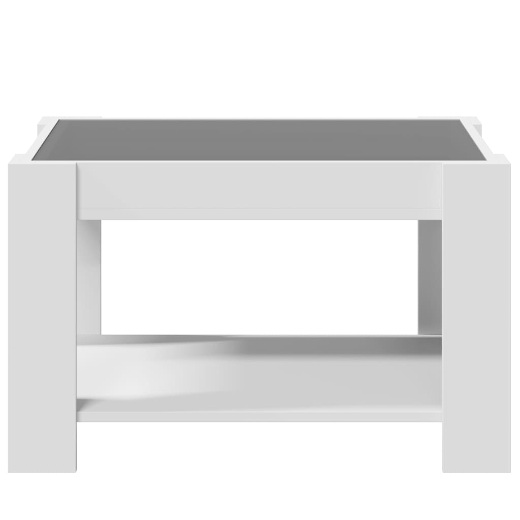 Table basse avec LED blanc 73x53x45 cm bois d'ingénierie Tables basses vidaXL   