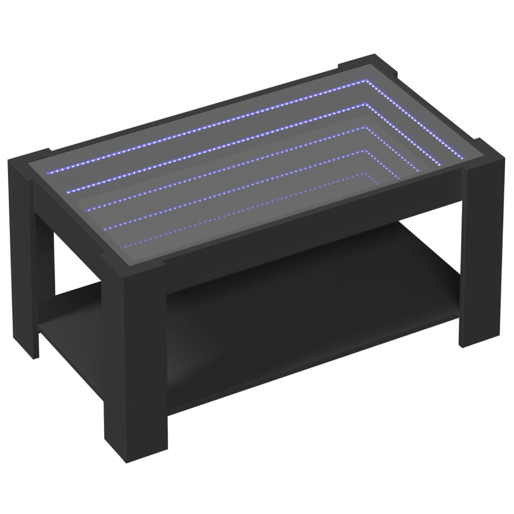 Table basse avec LED noir 93x53x45 cm bois d'ingénierie Tables basses vidaXL   