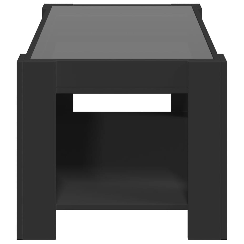 Table basse avec LED noir 93x53x45 cm bois d'ingénierie Tables basses vidaXL   