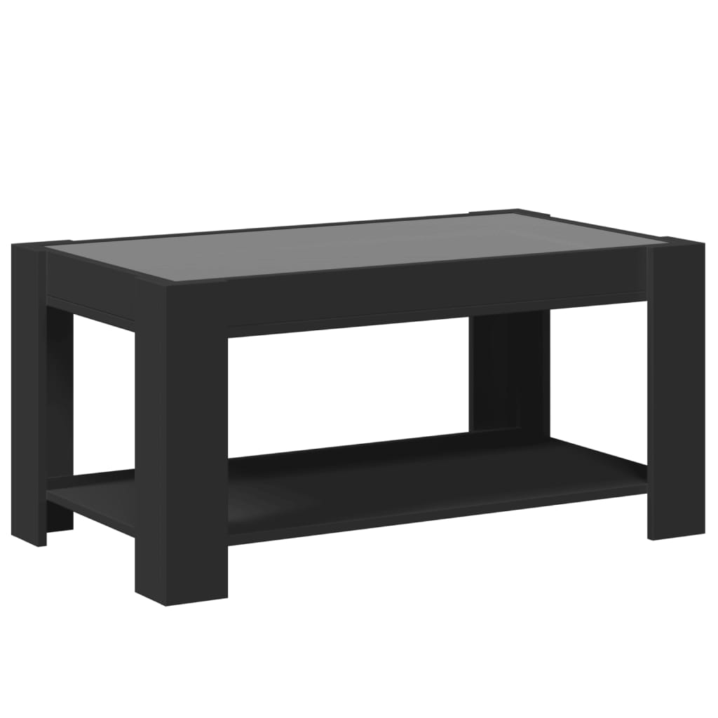 Table basse avec LED noir 93x53x45 cm bois d'ingénierie Tables basses vidaXL   